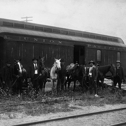 The posse sent after the Wild Bunch after they robbed a Union Pacific train outside Tipton, Wyoming, August 29, 1900 (Union Pacific Museum)