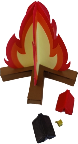June's paper craft: a Large Bonfire