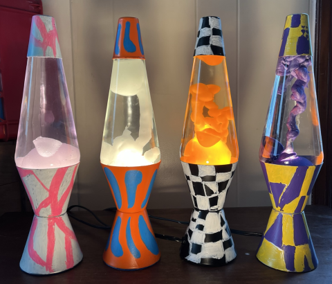 assorted lava lamps